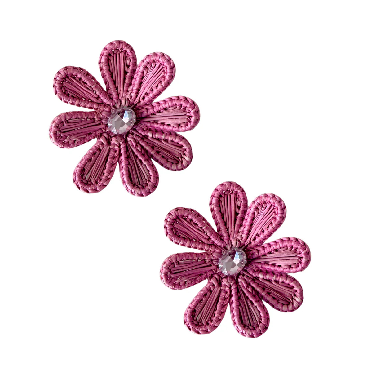 Hot Pink Woven Rattan Flower | Neely Phelan