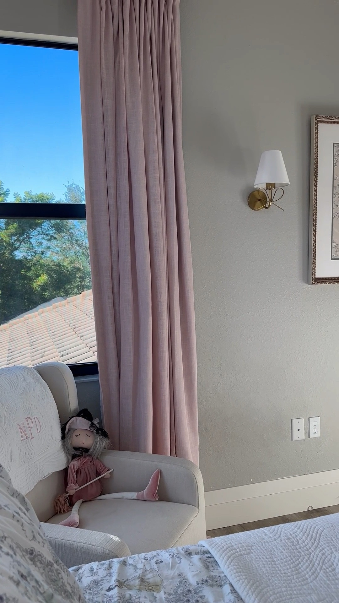 Home decor hack for expensive wallpaper. I had a print of wallpaper I loved that was going to  cost 4,000 so I improvised and had it framed  @michaels and it only cost $300 


#wallpaper #toddlerroom #princessroom #curtains #amazoncurtains #amazonhome #sconces #girlsroom 

#LTKHome #LTKSaleAlert #LTKKids