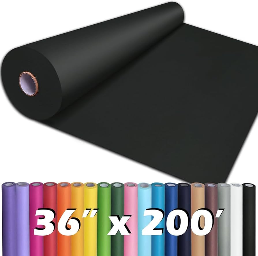 PerkHomy 36" x 2,400" (200') Black Kraft Paper Roll for Craft Bulletin Board Paper Kids Art Table... | Amazon (US)