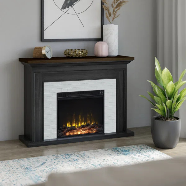 Ellington Circle 47.38'' W Electric Fireplace | Wayfair North America
