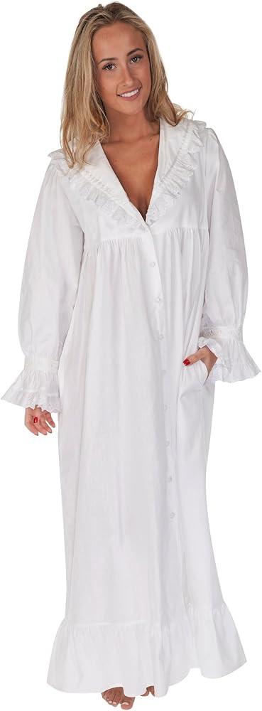 The 1 for U Amelia 100% Cotton Victorian Nightgown with Pockets 7 Sizes | Amazon (US)
