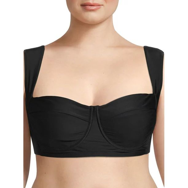 Time and Tru Women's and Women's Plus Balconette Bralette Swimsuit Top - Walmart.com | Walmart (US)