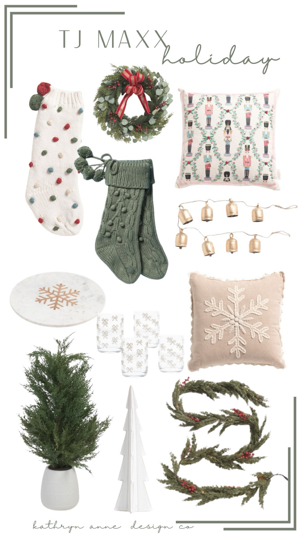 Tj maxx holiday finds 

Christmas, holiday home decor, stockings, garland, wreath, throw pillows


#LTKHoliday #LTKHome #LTKSeasonal