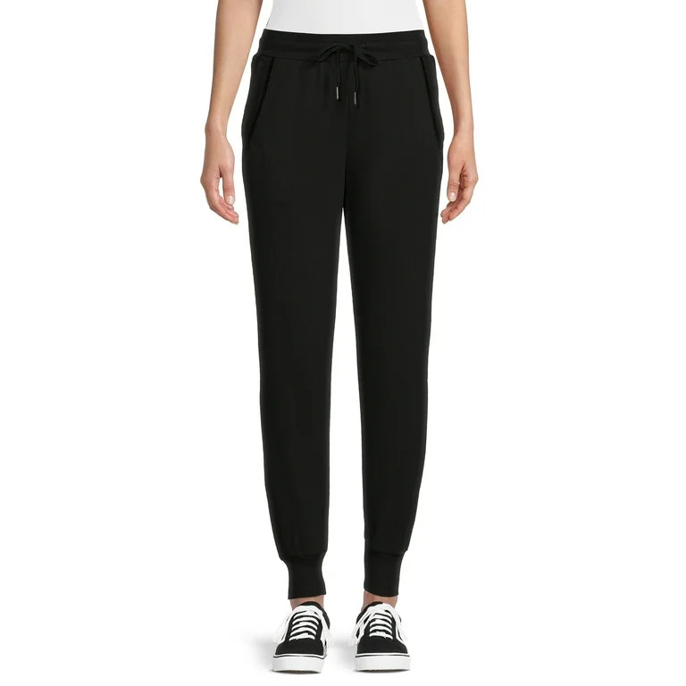 Time and Tru Women's Terry Trim Joggers - Walmart.com | Walmart (US)