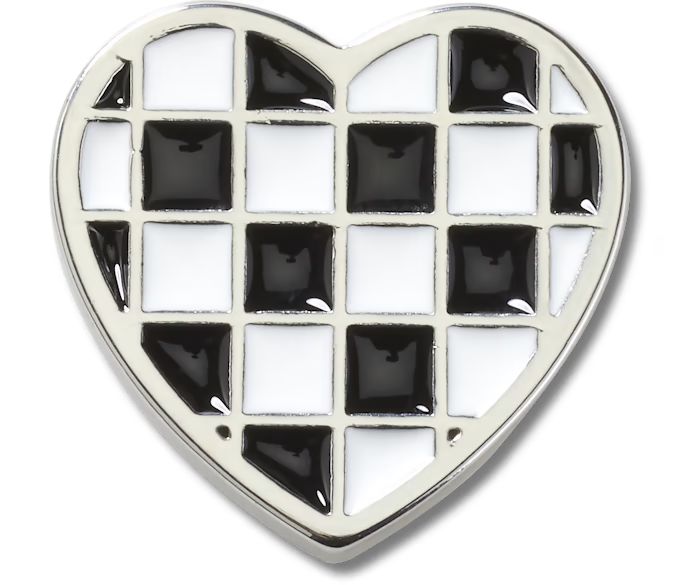Silver Checkerboard Heart | Crocs (US)