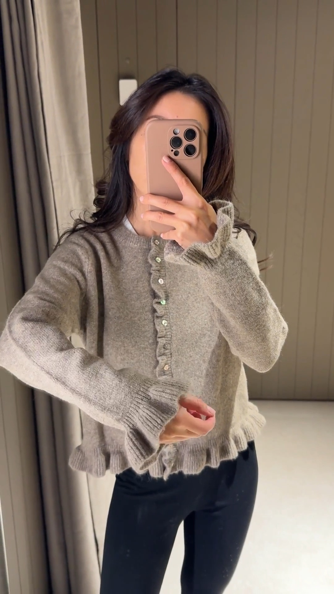 Cutest ruffle cardigan! Got this and wore to kids holiday concert with cream pants. 

Ignore my leggings here, would be much cuter with jeans or wide leg bottoms like the ones linked below, for a styling idea

• zara Ruffle cardigan, size Small. Also in navy or stripes. Cozy , not itchy material.

• Caslon Chelsea boots size 5

Casual winter style, easy mom outfit, petite friendly

#LTKSeasonal #LTKFindsUnder50 #LTKPetite