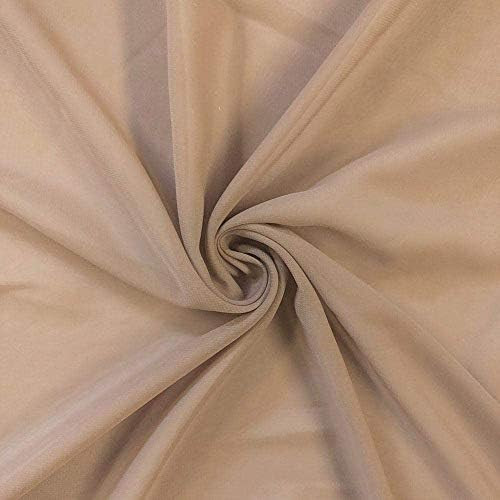 DJBM 59’’ Solid Color Sheer Chiffon Fabric Yards Continuous All Colors for DIY Decoration Val... | Amazon (US)