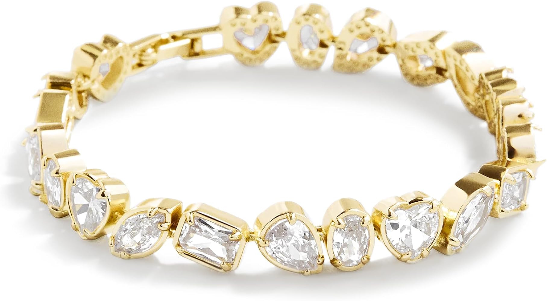 14K Gold Filled Tennis Bracelet for Women- Classic Gold Bracelet for Women, Oval Stone Cut Bracel... | Amazon (US)