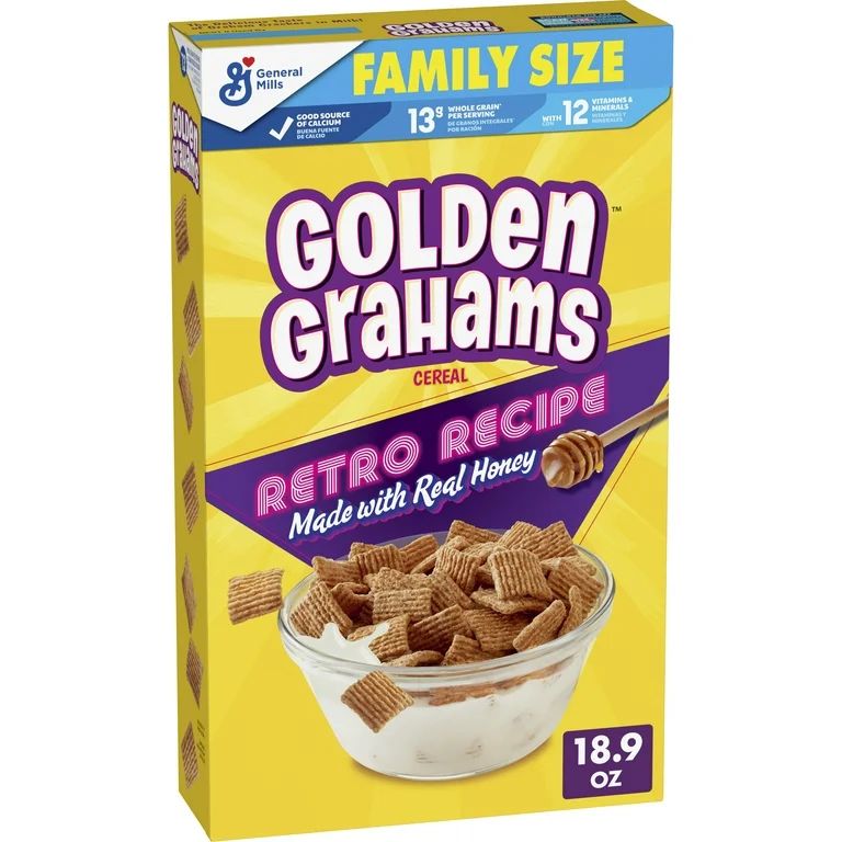 Golden Grahams Breakfast Cereal, Graham Cracker Taste, Whole Grain, Family Size, 18.9 oz - Walmar... | Walmart (US)