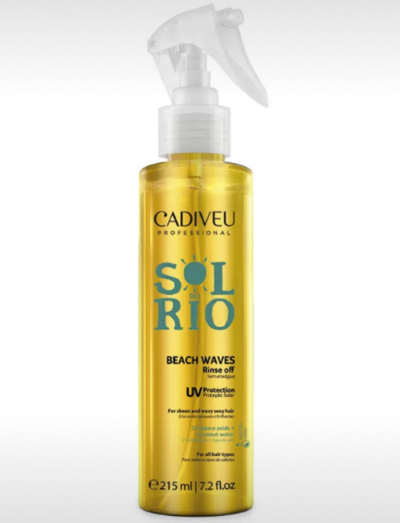 Beach Waves Cadiveu 
Proteção térmica.
Texturiza, ajudando a definir melhor os cachos, deixando aquele aspecto de cabelo praiano, ideal também para usar antes do modelador.