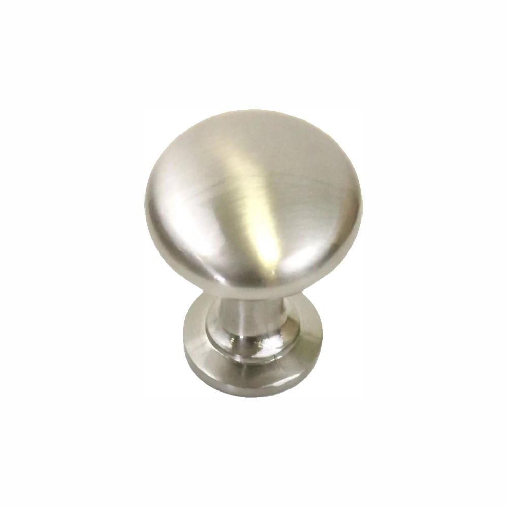 Kingsman Hardware Classic 1-1/4 in. (32 mm) Dia Brushed Nickel Solid Round Cabinet Knob (25-Pack) | The Home Depot