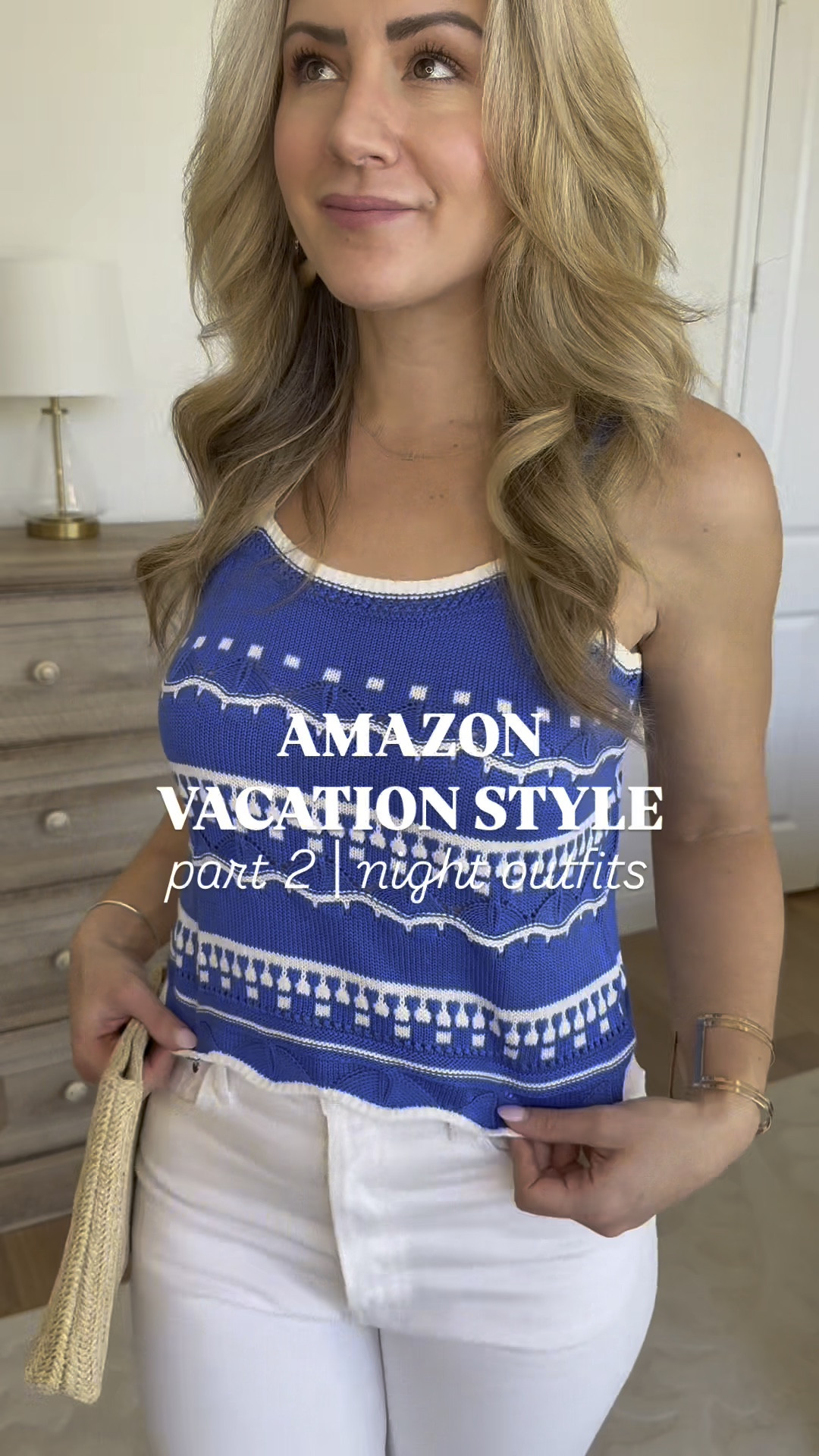 Amazon vacation or date night outfits 🌴 these crochet tanks are on sale now for only $14 (blue) and $17 (beige striped) - they come in multiple colors and look SO cute with white pants - wearing S in both! lightweight, stretchy, striped halter dress is so comfy, comes in 6 colors and is only $30! wearing M! 🤍

#amazontops #amazonstyle #amazonfinds #amazonfashion #amazonoutfit #summeroutfit #datenightoutfits #summerstyle #summerfashion #vacationstyle #vacationoutfit #crochettank #amazonvacationstyle #whitepants #vacastyle #vacaoutfits #springstyle #neutraloutfits #neutralstyle #springbreakoutfits #momoutfit #momstyle #over30style

#LTKFindsUnder50 #LTKSaleAlert #LTKStyleTip