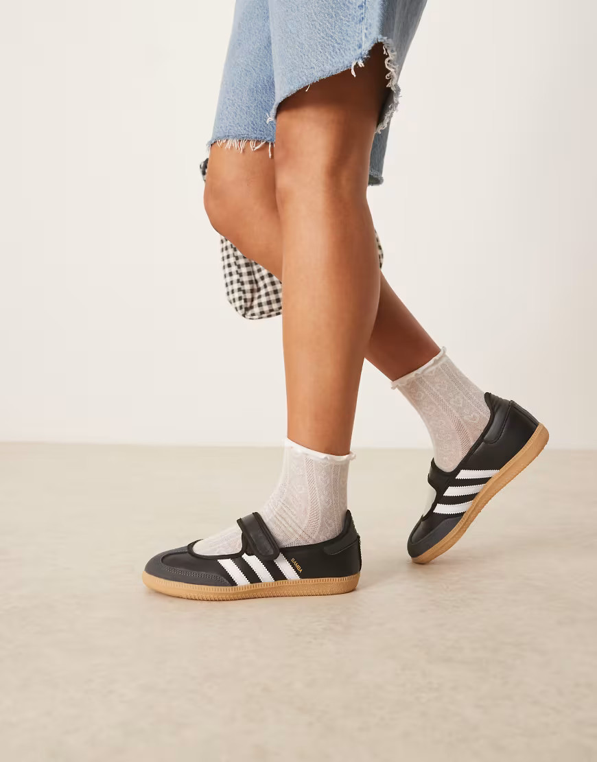 adidas Originals Samba mary jane sneakers in black | ASOS (Global)