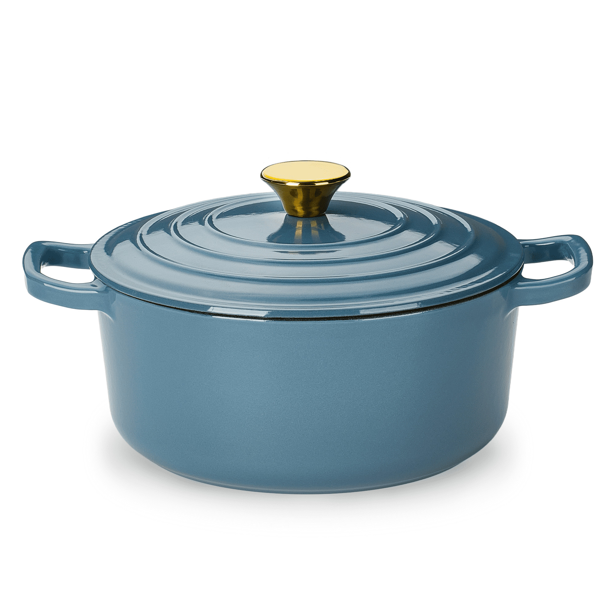 Carote 4.5QT Enamel Cast Iron Dutch Oven,9.5"Round Soup Pot with Lid, Induction Compatible，Blue | Walmart (US)