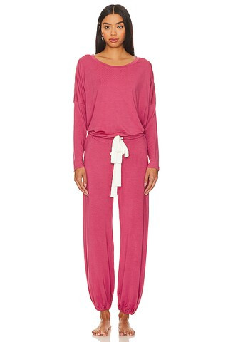 eberjey Gisele Slouchy Set in Raspberry & Ivory from Revolve.com | Revolve Clothing (Global)