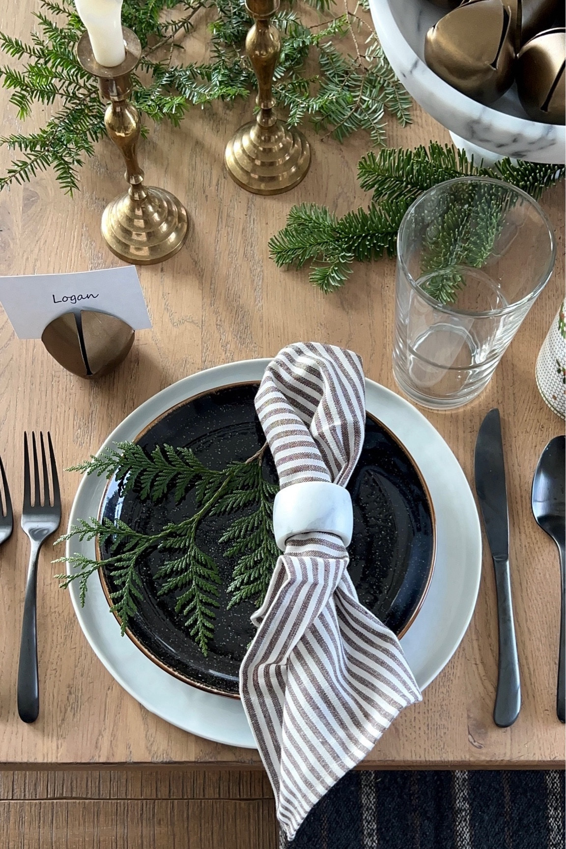 Tablescape. Christmas table. Jingle bell card holder. 

#LTKSeasonal #LTKGiftGuide #LTKHoliday