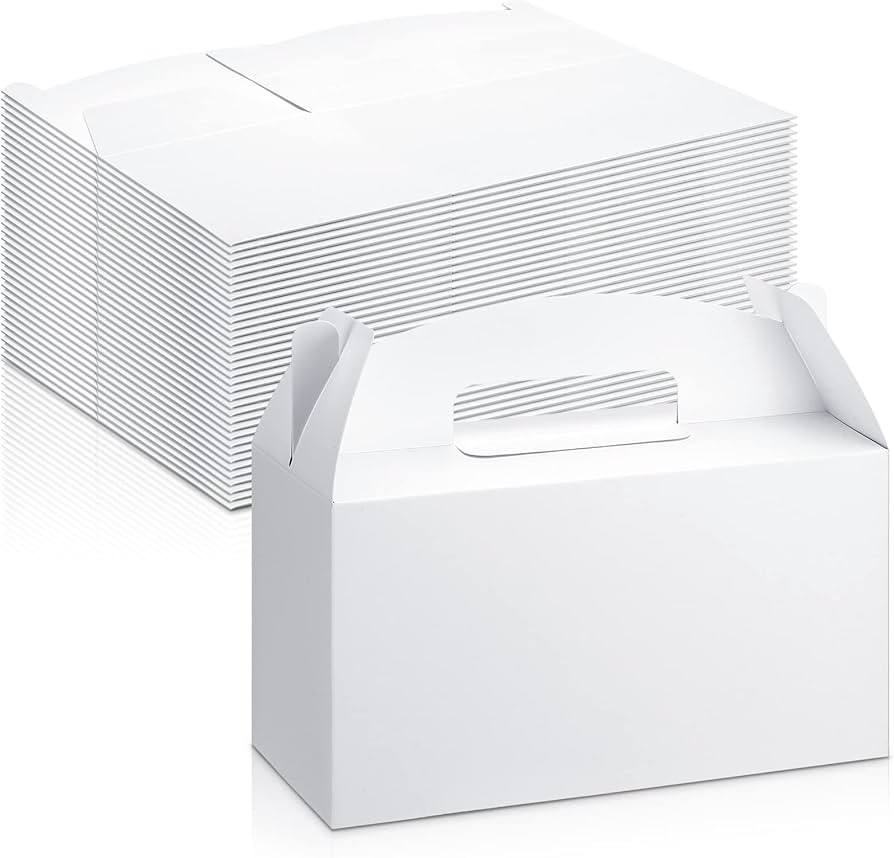 Tinlade 36 Pcs Gable Boxes Large Bulk Treat Boxes 9.5 x 5 x 5 Inches, Cardboard Gift Boxes with H... | Amazon (US)