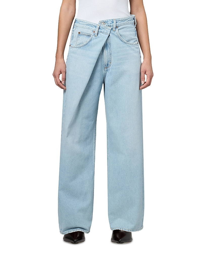 Agolde The Vana Fold Jeans in Super Pale Indigo | Bloomingdale's (US)