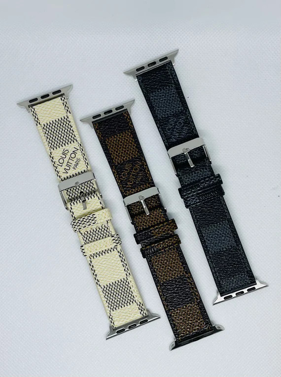 Gold Hardware Luxury Repurposed Handmade Apple Watch Band  for (6,5,4,3,2,1 and SE) Series, Genui... | Etsy (US)