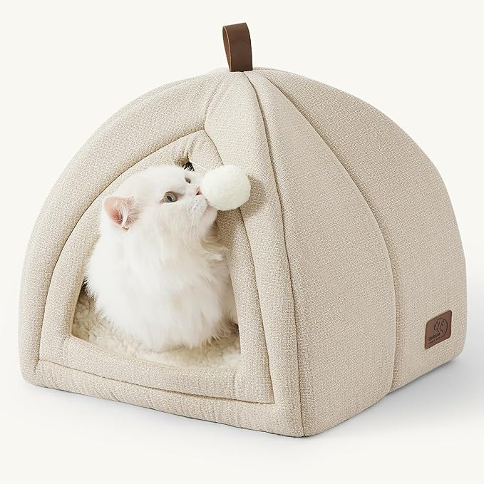 Bedsure Cat Beds for Indoor - 2 in 1 Cat Cave House Tent for Kittens and Small Pets with Removabl... | Amazon (US)