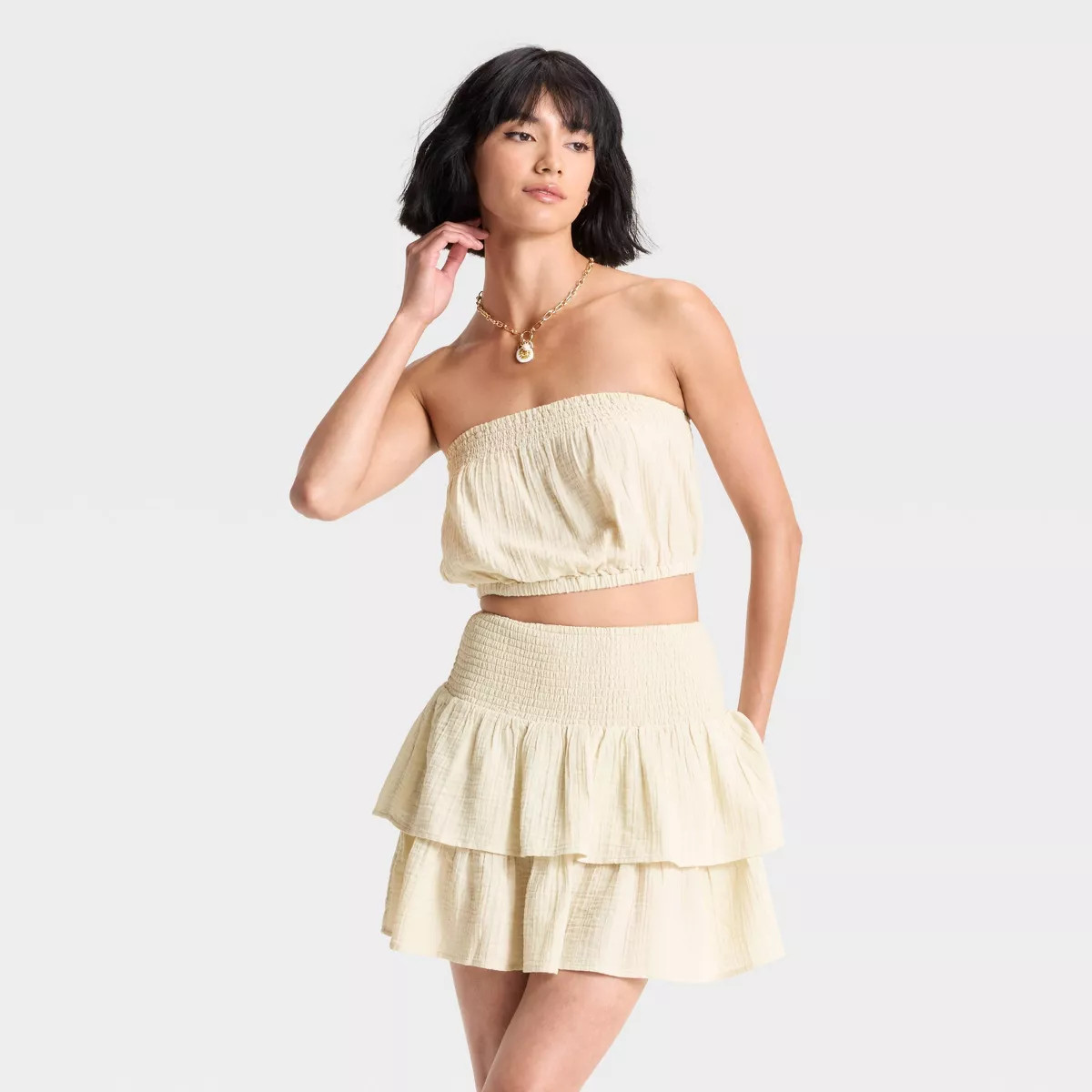 Women's Crinkle Gauze Tube Top - Universal Thread™ | Target