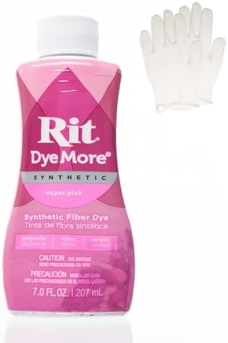Rit DyeMore 7 Oz. Synthetic Liquid Fiber Dye Single Pack with Plastic Gloves for Clothing, Décor... | Amazon (US)