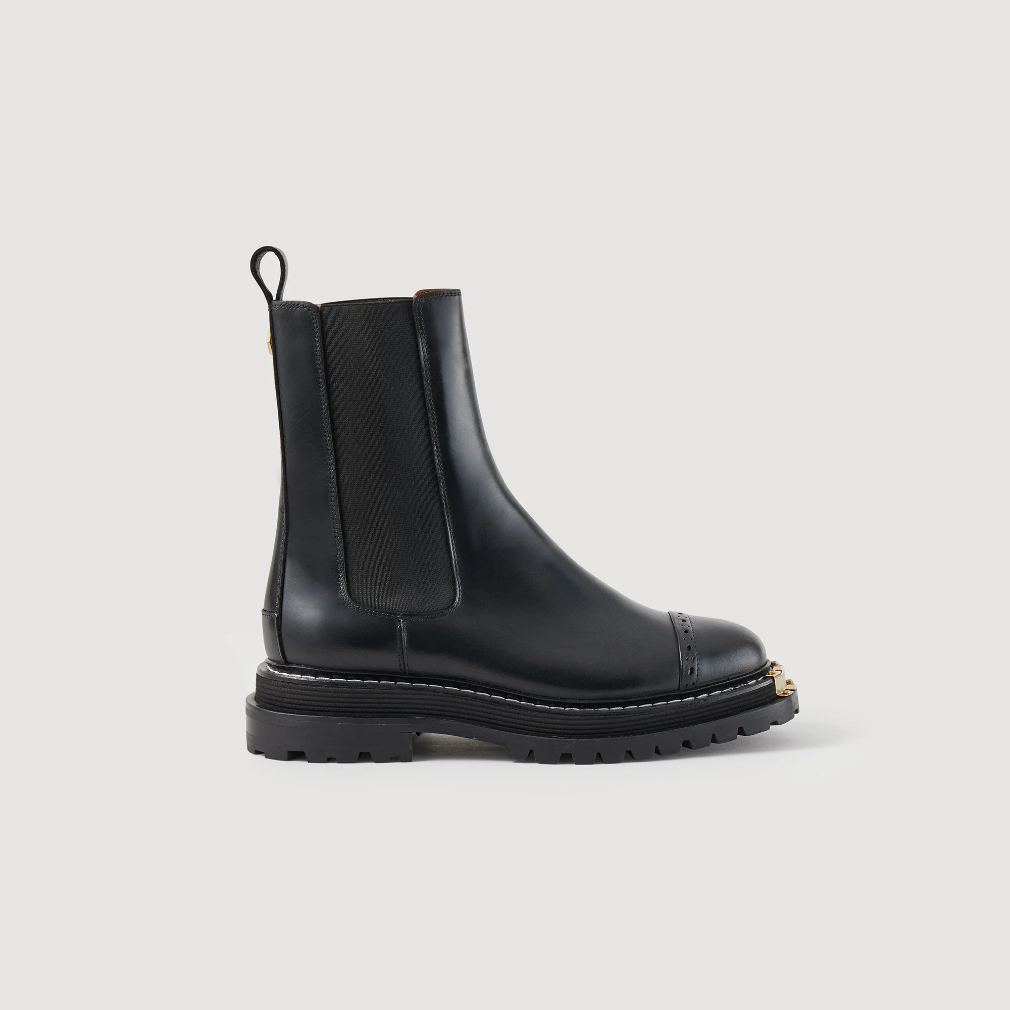 Ankle boots with notched sole | Sandro US | Sandro-Paris US