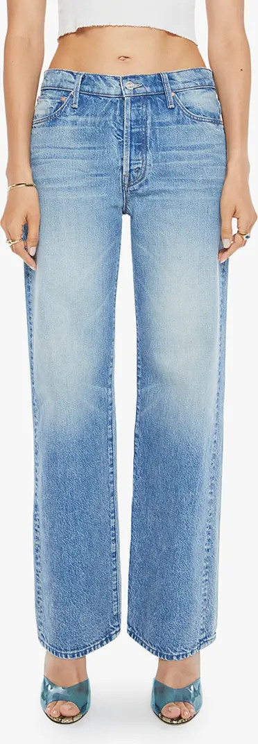 The Dodger Button Sneak Wide Leg Jeans | Nordstrom