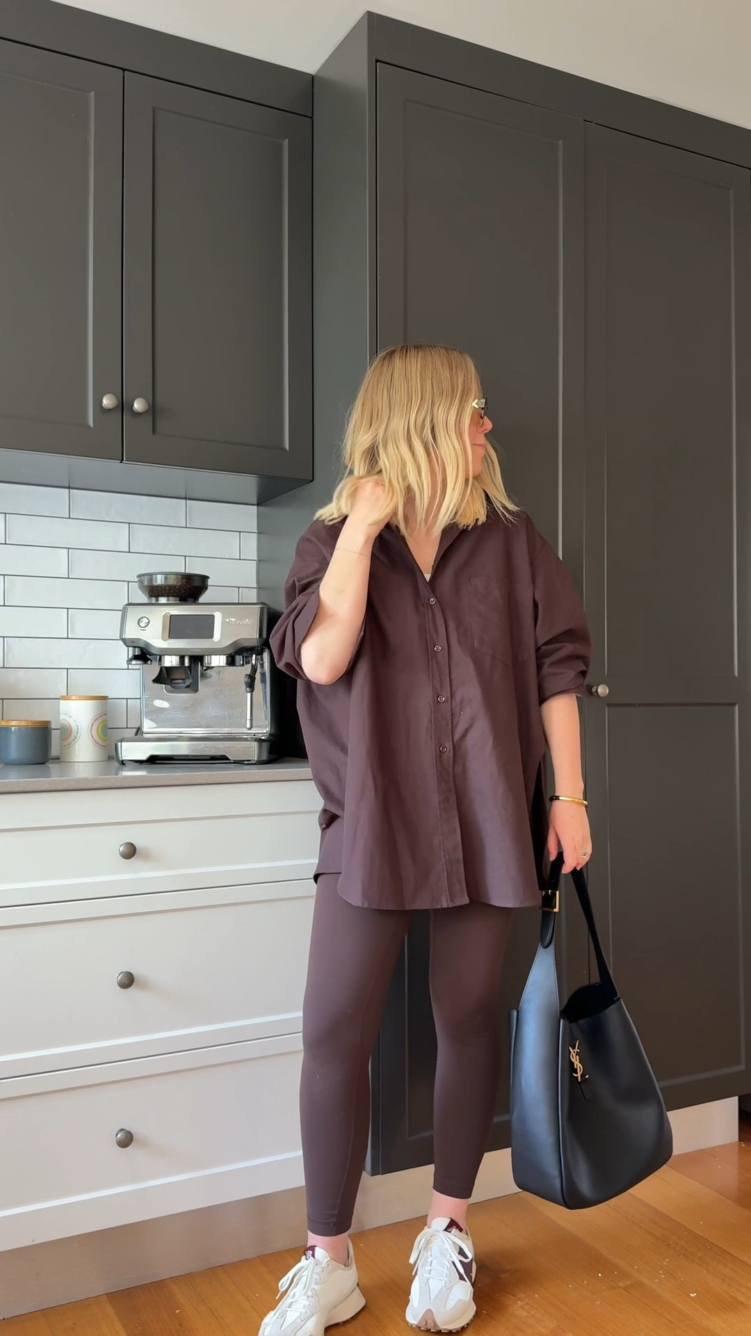 My go to spring combo when I’m in mum mode: oversized shirt, tights, sneakers and statement sunglasses 🤎

#LTKspring #LTKaustralia