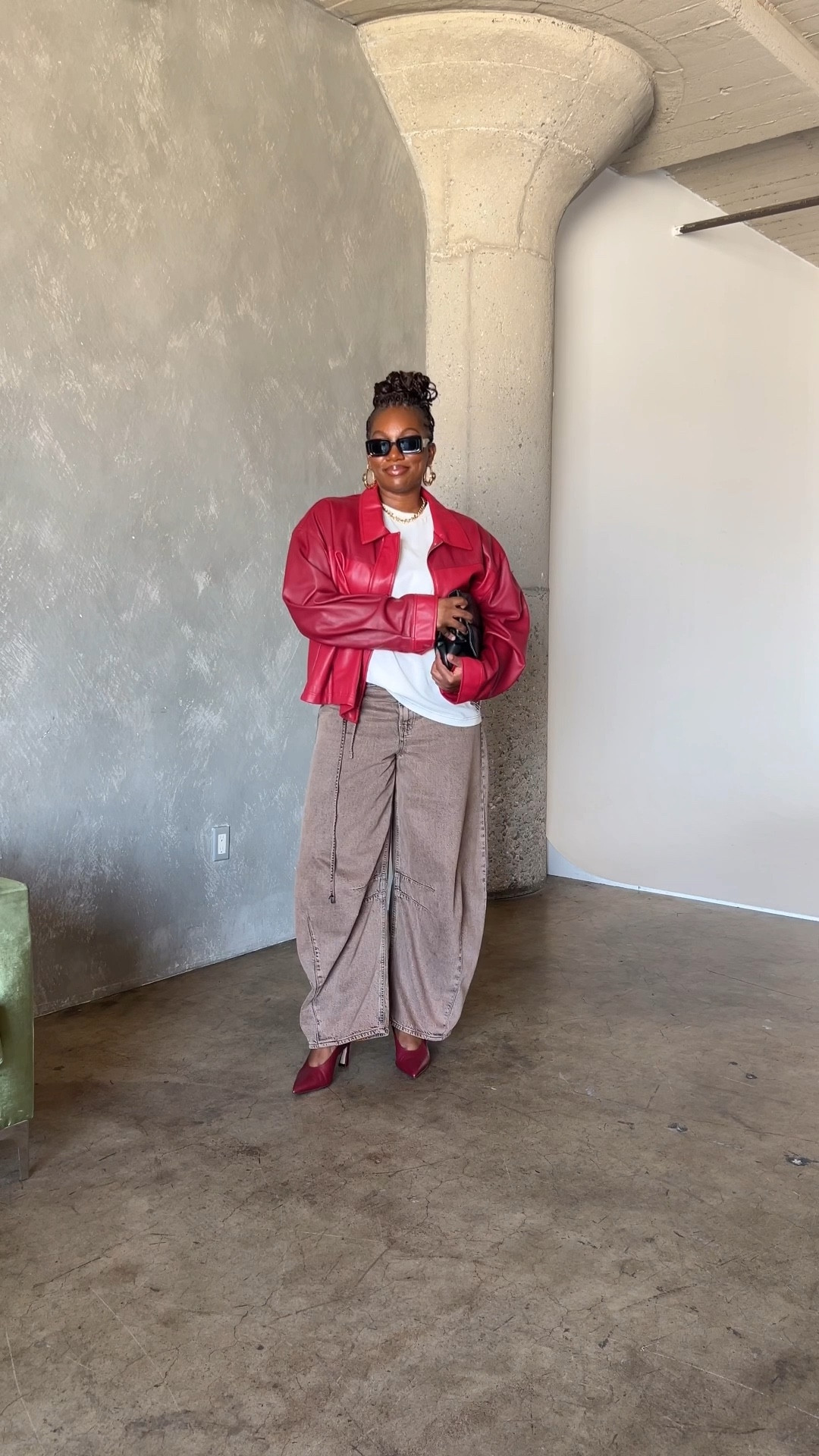 Today’s outfit. 3rd time I’m wearing this base but added this faux leather jacket and heels to elevate the look a little more 

#LTKSeasonal #LTKStyleTip #LTKShoeCrush