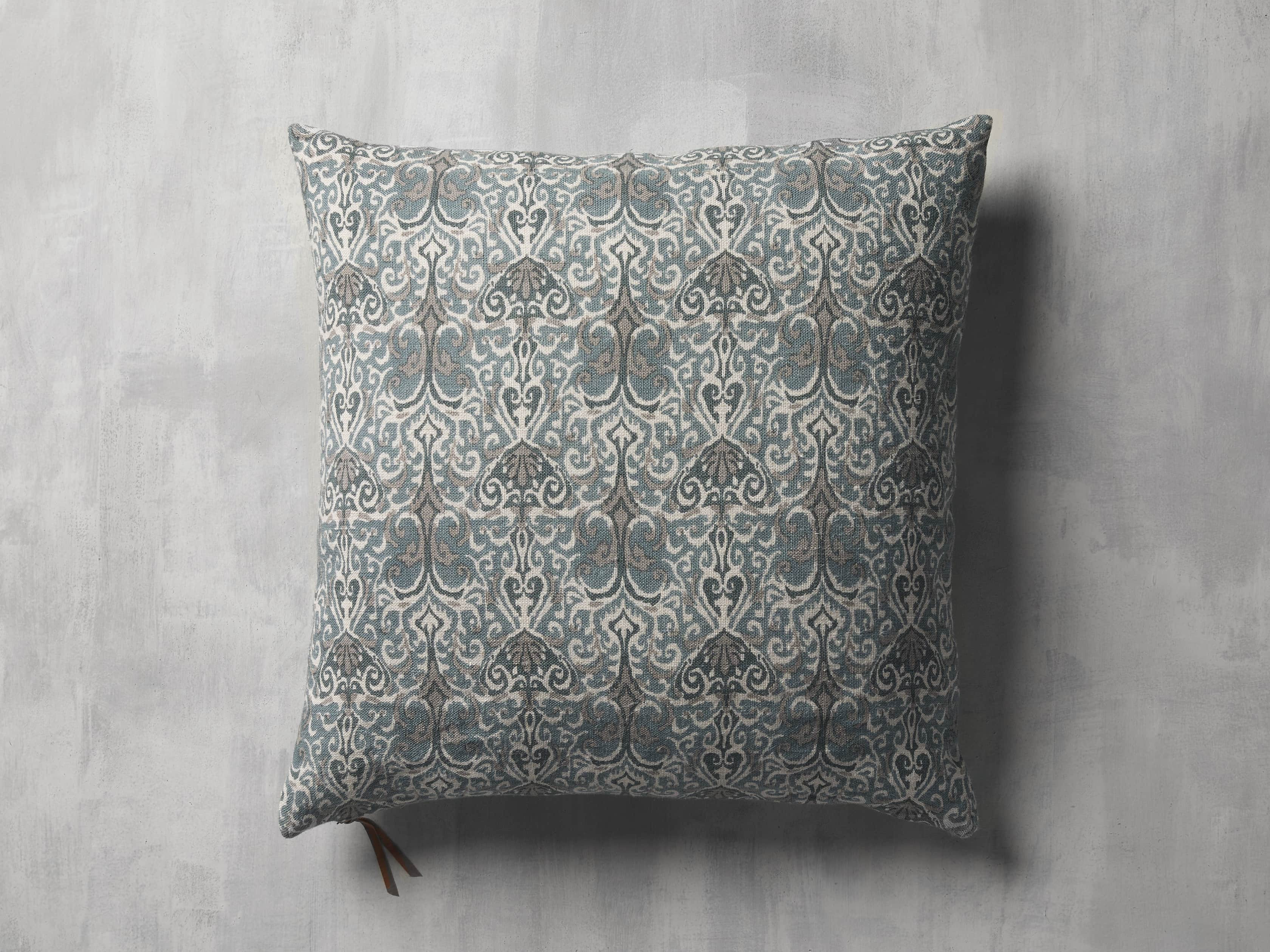 Reversible Printed Linen Pillow Cover | Arhaus