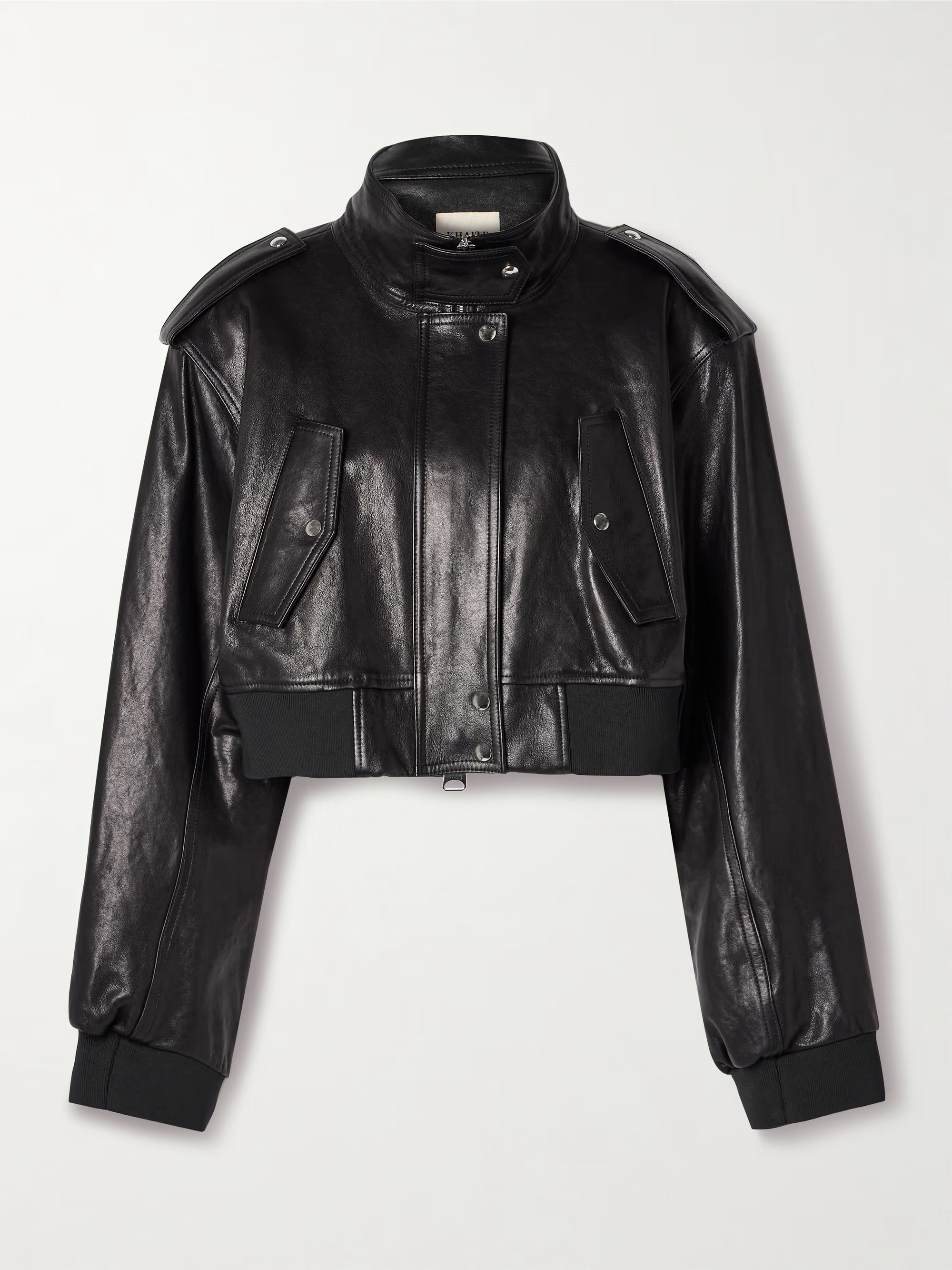 Kember cropped leather bomber jacket | NET-A-PORTER (US)