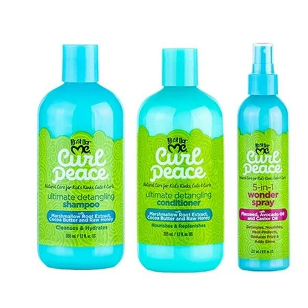 [ Set Of 3 ] JUST FOR ME - Curl Peace Hair [SHAMPOO CONDITIONER & WONDER SPRAY] * BEAUTY TALK LA * | Walmart (US)
