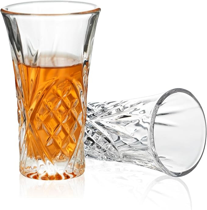BCnmviku 2Pack Shot Glasses 65ML/2.2OZ Tequila Glasses Heavy Base Cordial Glasses | Amazon (US)