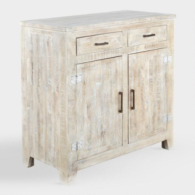 Whitewash Wood Leigh Storage Cabinet | World Market