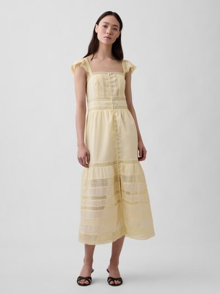 Lace Ruffle Voile Maxi Dress | Gap (US)