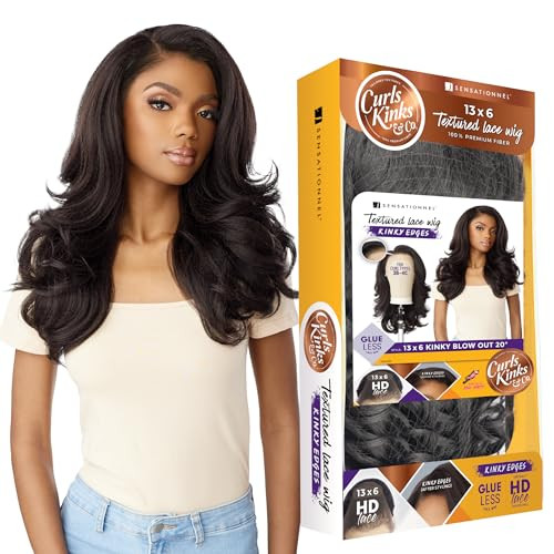 Sensationnel Kinky Edge 13x6 Lace Wigs - Kinky Edge Blow out 20-inch glueless synthetic wig - CKCO Kinky Edge Blow Out 20 Inch (BALAYAGECHOCOLATE) | Amazon (US)