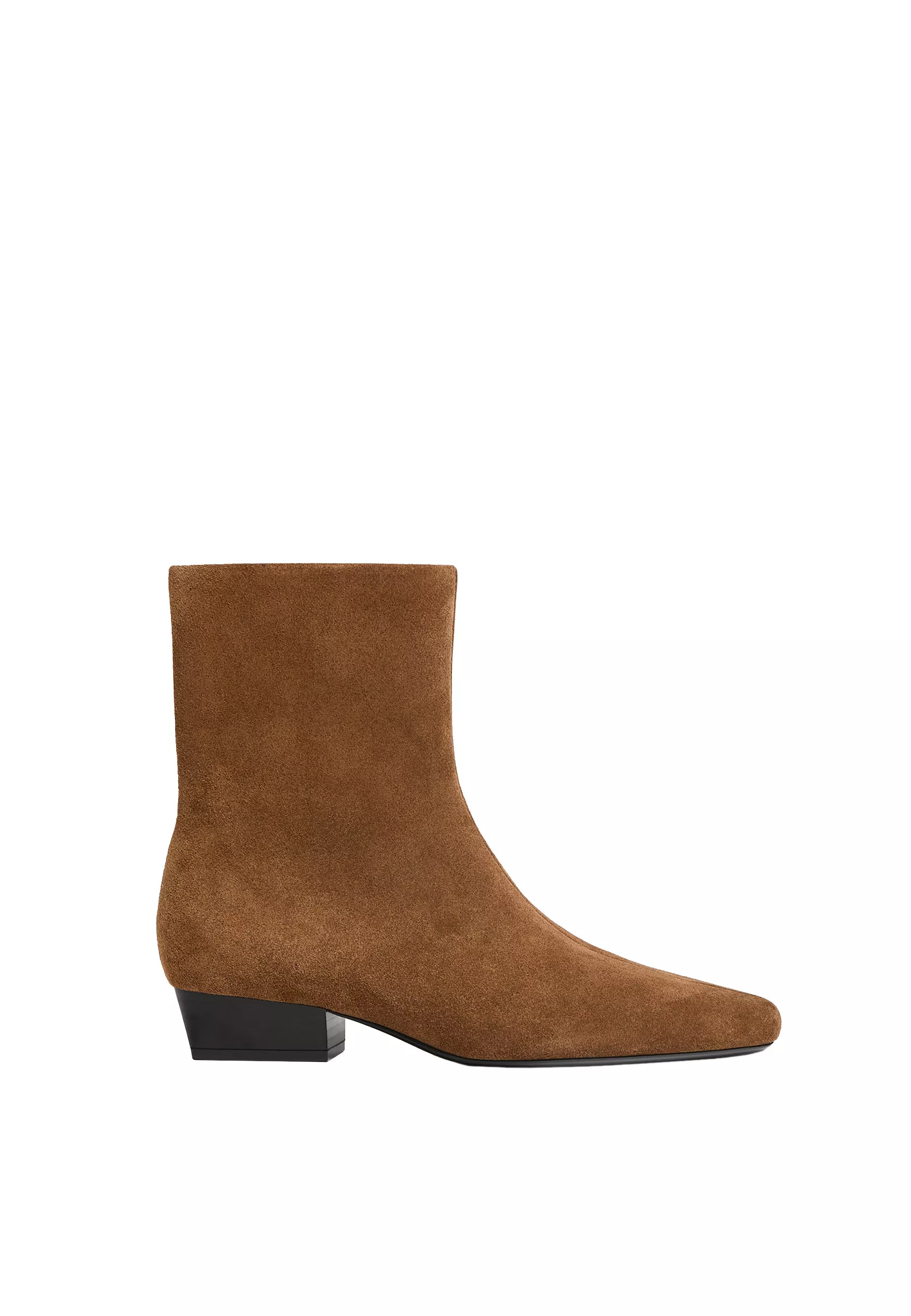 Bottines plates en cuir - Cuir femme | Stradivarius France | Stradivarius (FR)