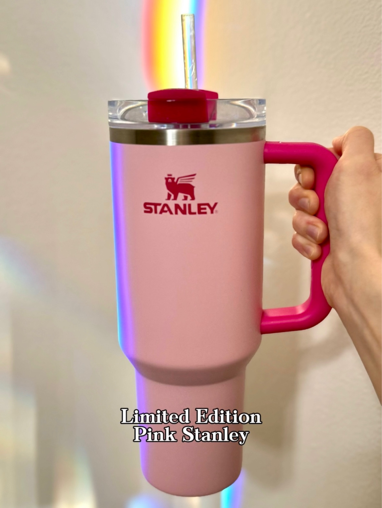 Stanley 40 oz Stainless Steel H2.0 FlowState Quencher Tumbler in Flamingo - limited time color for $45!