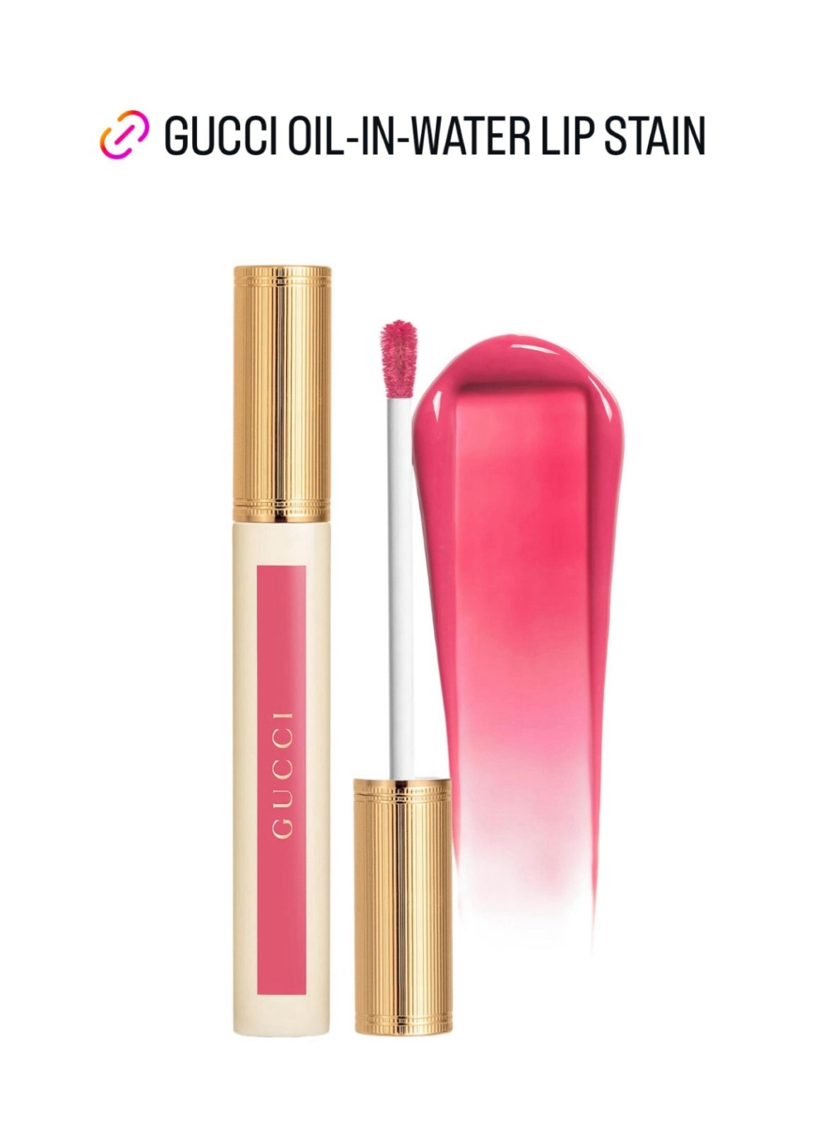 This Gucci Oil-In-Water Lip Stain gives that fresh, glossy tint that melts into the lips and leaves the prettiest soft pink stain behind.

Lightweight, hydrating, and perfect for that effortless “rosy without trying” look.

Shade: Clara Pink 🎀
Linked in my LTK.

#LTKbeauty #GucciBeauty #SoftLuxury #PinkLips #RosyGlow #LuxuryMakeup