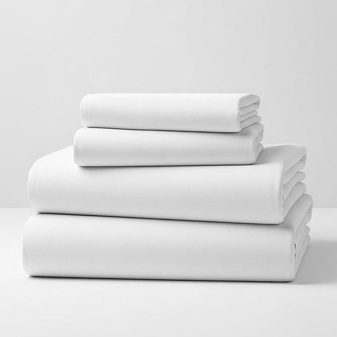 Mellanni Cotton Flannel Sheet Set - Double Brushed for Added Softness & Comfort - Deep Pocket Fit... | Amazon (US)