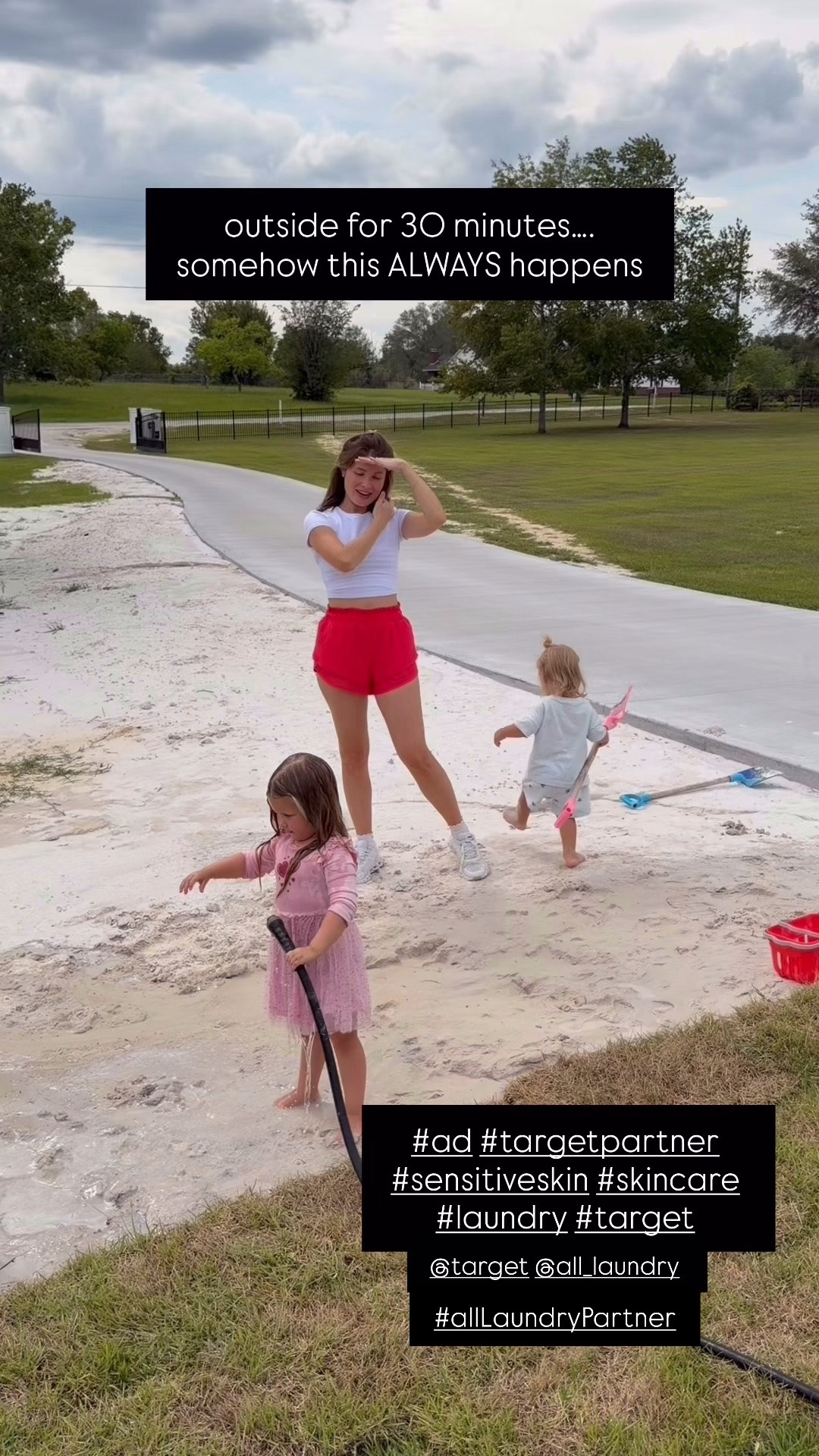 #ad Anyone else feel like their toddlers treat getting dirty like it’s a full-time job? Because my kids LOVEEE getting dirty!! And since I’m basically doing laundry on repeat… this is what I always reach for! We’ve been using @All_laundry free clear for months and I genuinely love it because it gets their messy little clothes clean while still being gentle on sensitive skin. It’s free of dyes and perfumes, which I prefer for my little ones. Because between dirt, snacks, and toddler chaos, laundry is happening whether you like it or not. @target #TargetPartner #sensitiveskin #skincare #laundry#allLaundryPartner
