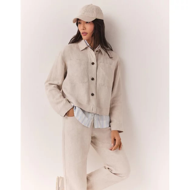 Button Through Linen Jacket | The White Company (UK)