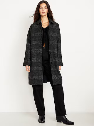Relaxed Button-Front Mac Coat | Old Navy (US)
