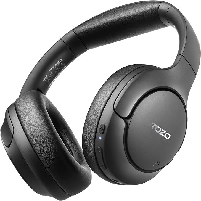 HT2 Hybrid Active Noise Cancelling Headphones, Wireless Over Ear Bluetooth Headphones, 60H Playti... | Amazon (US)