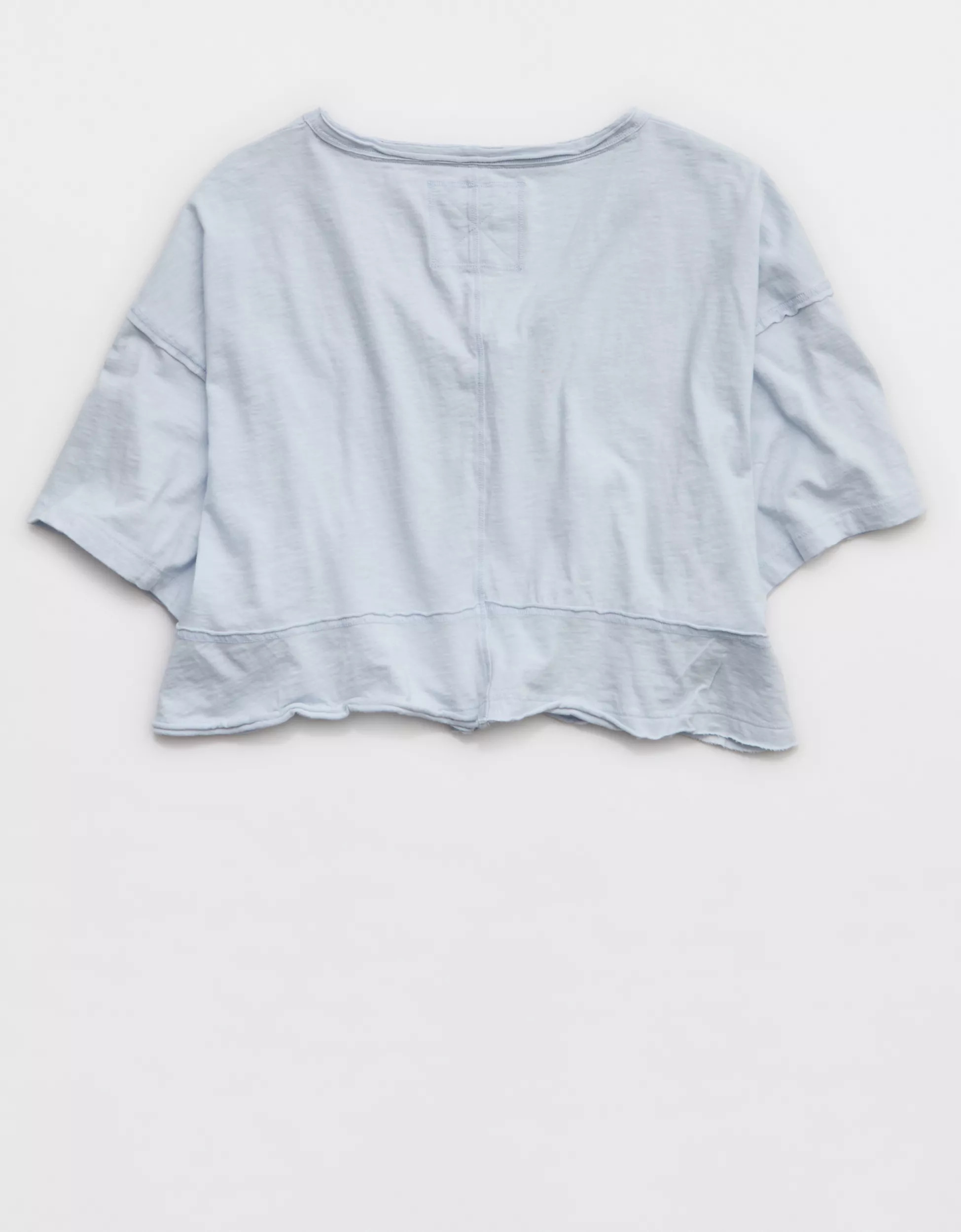 Aerie Happiest Cropped V Neck T-Shirt | Aerie