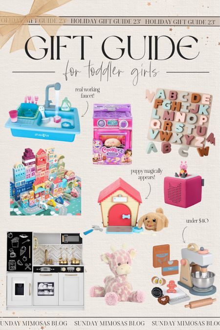 HOLIDAY GIFT GUIDE for toddler girls! 🎀🎁

Here are some of our favorite (and affordable) toddler girl gifts! 😊 This kids play kitchen is under $100 and she’ll have so much fun with this Peppa pig Tonies box! 

Toddler girl gifts, toddler Christmas gifts, toddler gifts, toddler stocking stuffers, toddler girl Christmas gifts, toddler toys, toddler gift guide, cookeez, silicone alphabet letters, play kitchen sink, Melissa and Doug toys, kids toys



#LTKHoliday #LTKGiftGuide #LTKSeasonal