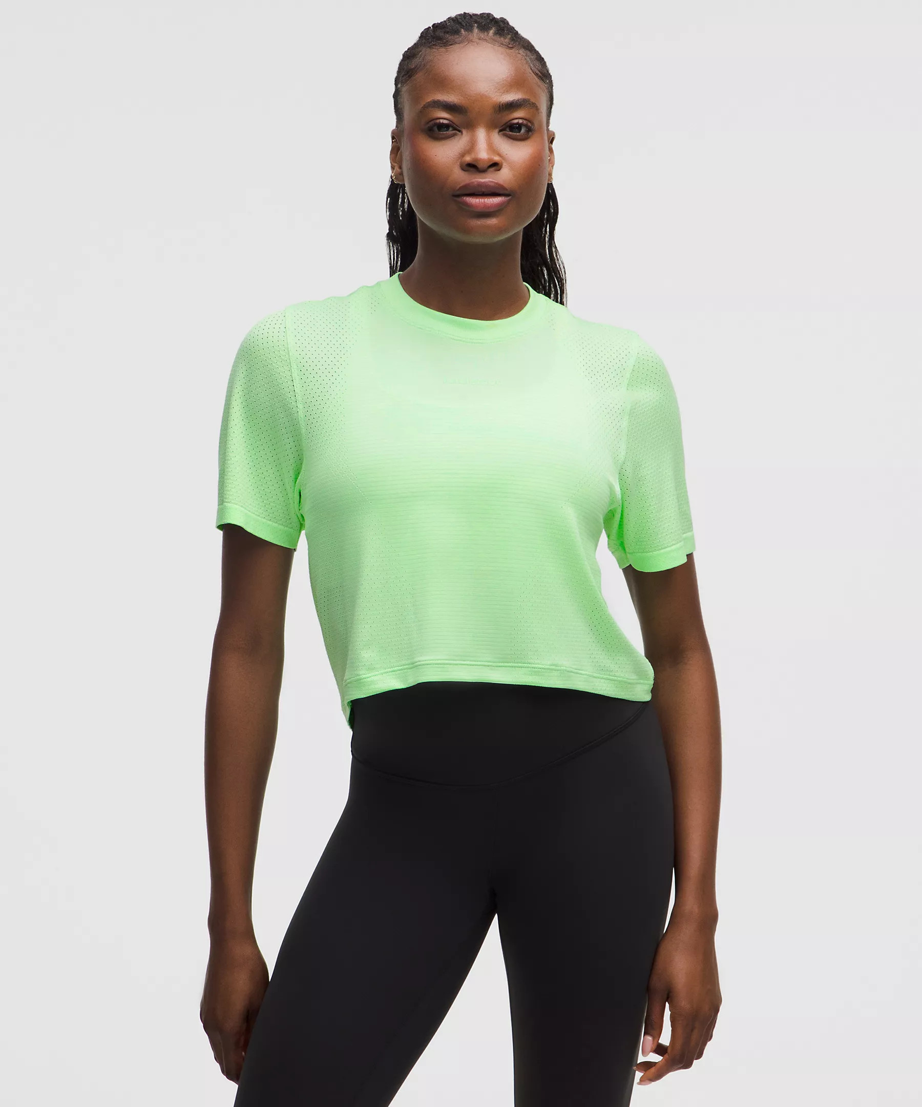 Swiftly High-Low Cropped Short-Sleeve Shirt | Lululemon (US)