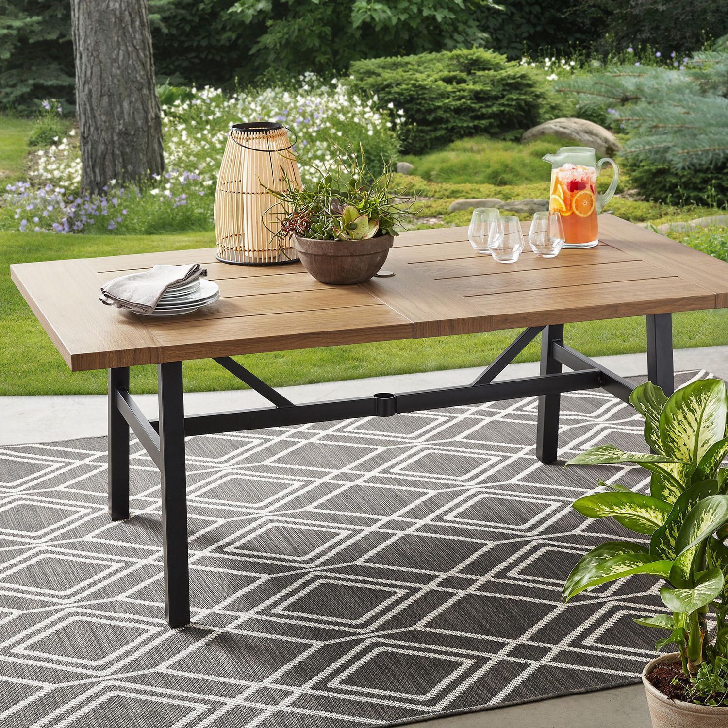 Better Homes & Gardens Kennedy Pointe Patio Outdoor Dining Table - Brown | Walmart (CA)