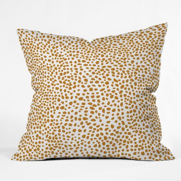 18"x18" Iveta Abolina La Jardin Noir VII Square Throw Pillow Bright Gold - Deny Designs | Target